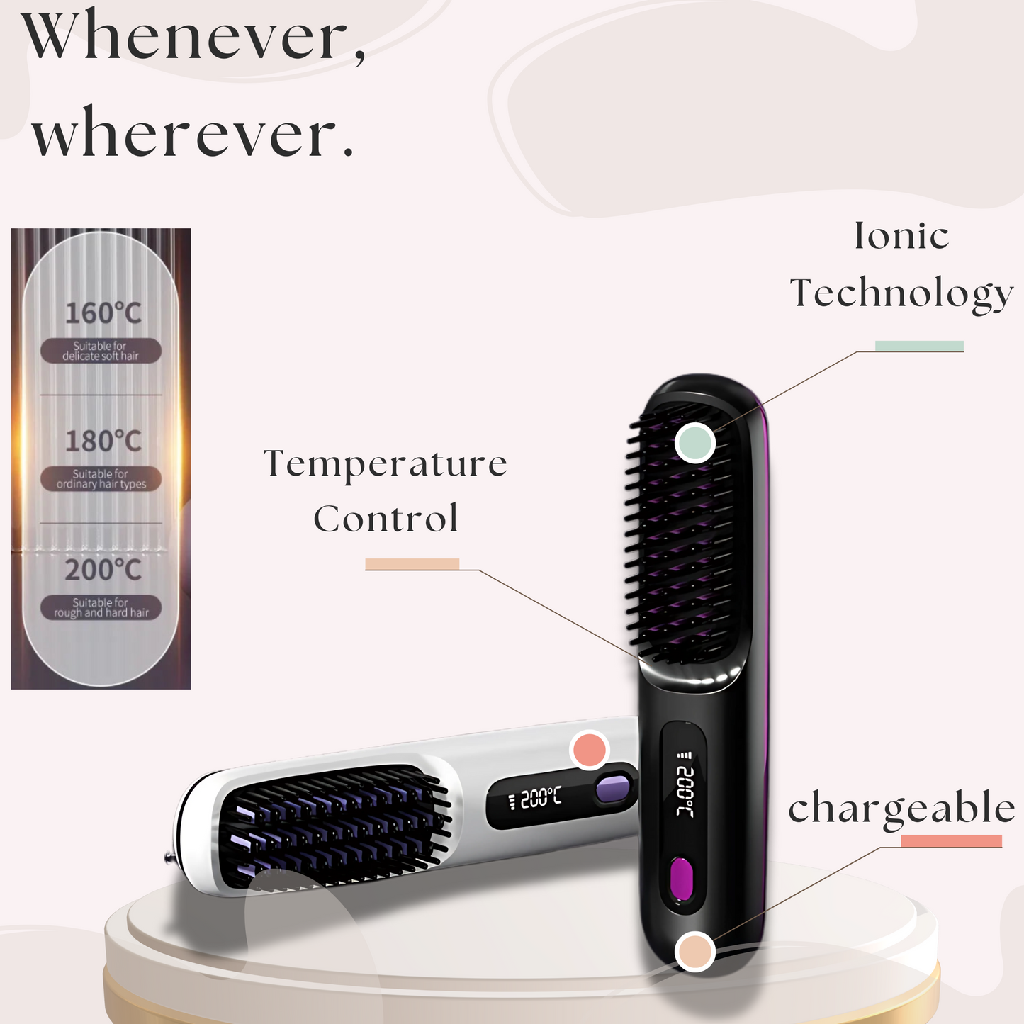 New Portable Hair Straightener Ion